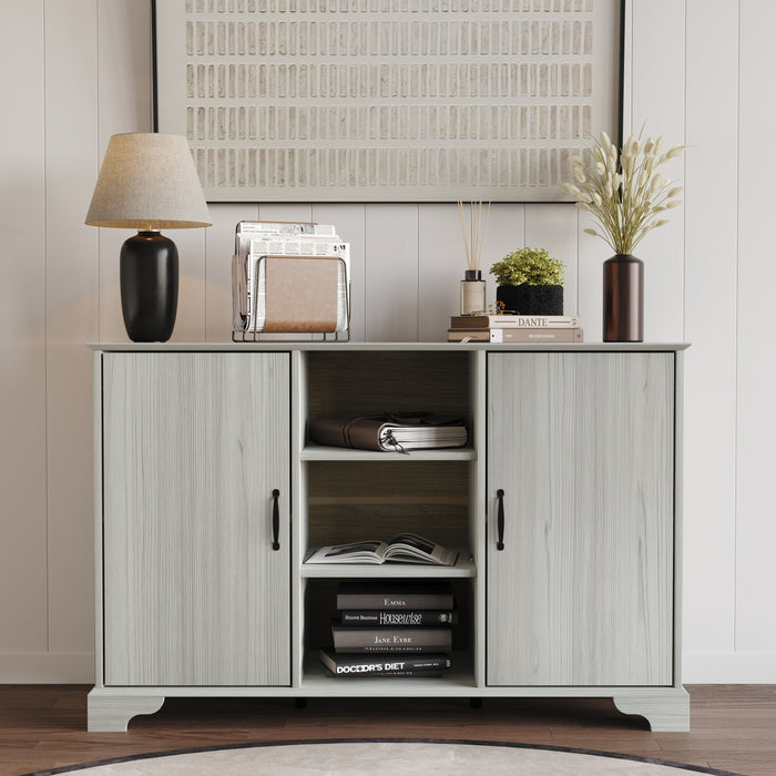 Home Design Harley Sideboard, Modern Bedroom Storage Furniture, Light Gray Finish, Easy Assembly