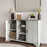 Home Design Harley Sideboard, Modern Bedroom Storage Furniture, Light Gray Finish, Easy Assembly
