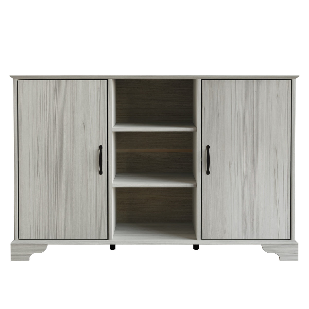 Home Design Harley Sideboard, Modern Bedroom Storage Furniture, Light Gray Finish, Easy Assembly