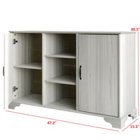 Home Design Harley Sideboard, Modern Bedroom Storage Furniture, Light Gray Finish, Easy Assembly