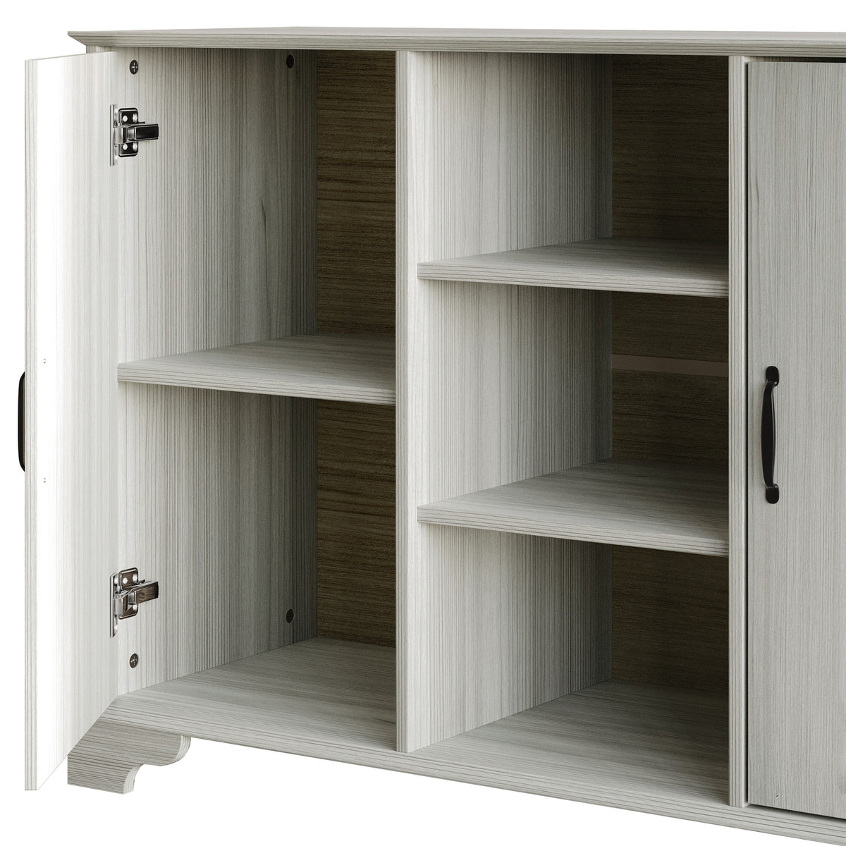 Home Design Harley Sideboard, Modern Bedroom Storage Furniture, Light Gray Finish, Easy Assembly