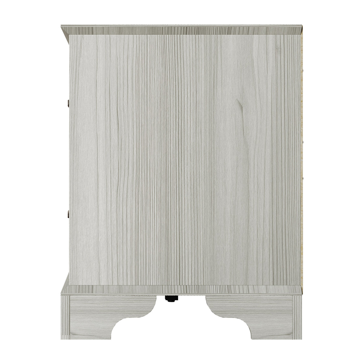 Home Design Harley TV Stand, Modern Bedroom Storage Furniture, Light Gray Finish, Easy Assembly