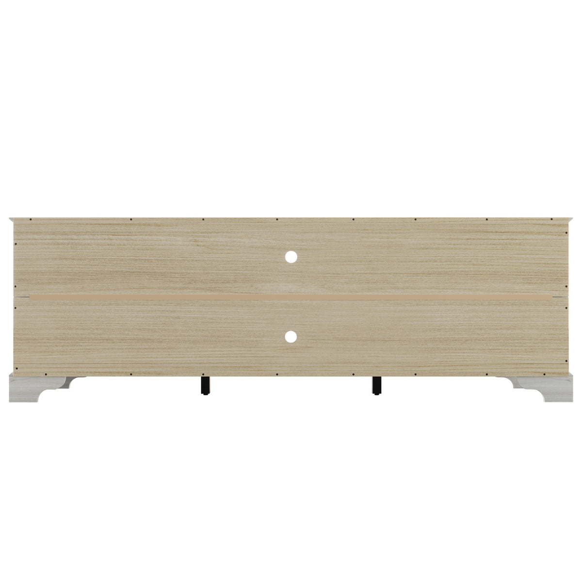 Home Design Harley TV Stand, Modern Bedroom Storage Furniture, Light Gray Finish, Easy Assembly