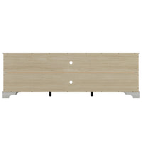 Home Design Harley TV Stand, Modern Bedroom Storage Furniture, Light Gray Finish, Easy Assembly