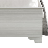 Home Design Harley Panel Bed Frame With Wood Headboard & Footboard, Require Box Spring, Light Gray, Easy Assembly