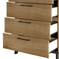 Home Design Emersyn 5 Drawer Chest, Natural Oak
