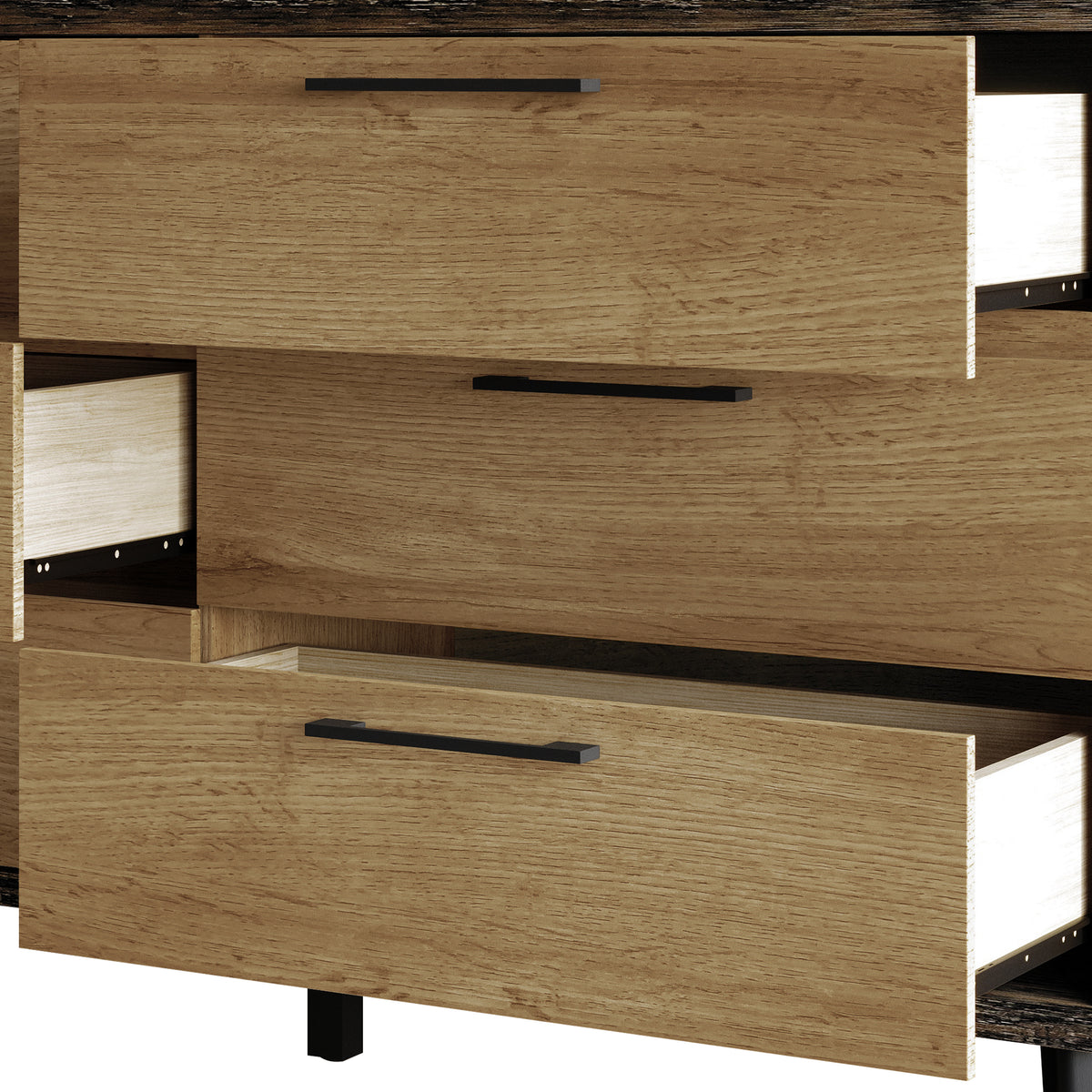 Home Design Emersyn 6 Drawer Dresser, Natural Oak