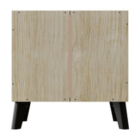 Home Design Emersyn 2 Drawer Nightstand, Natural Oak