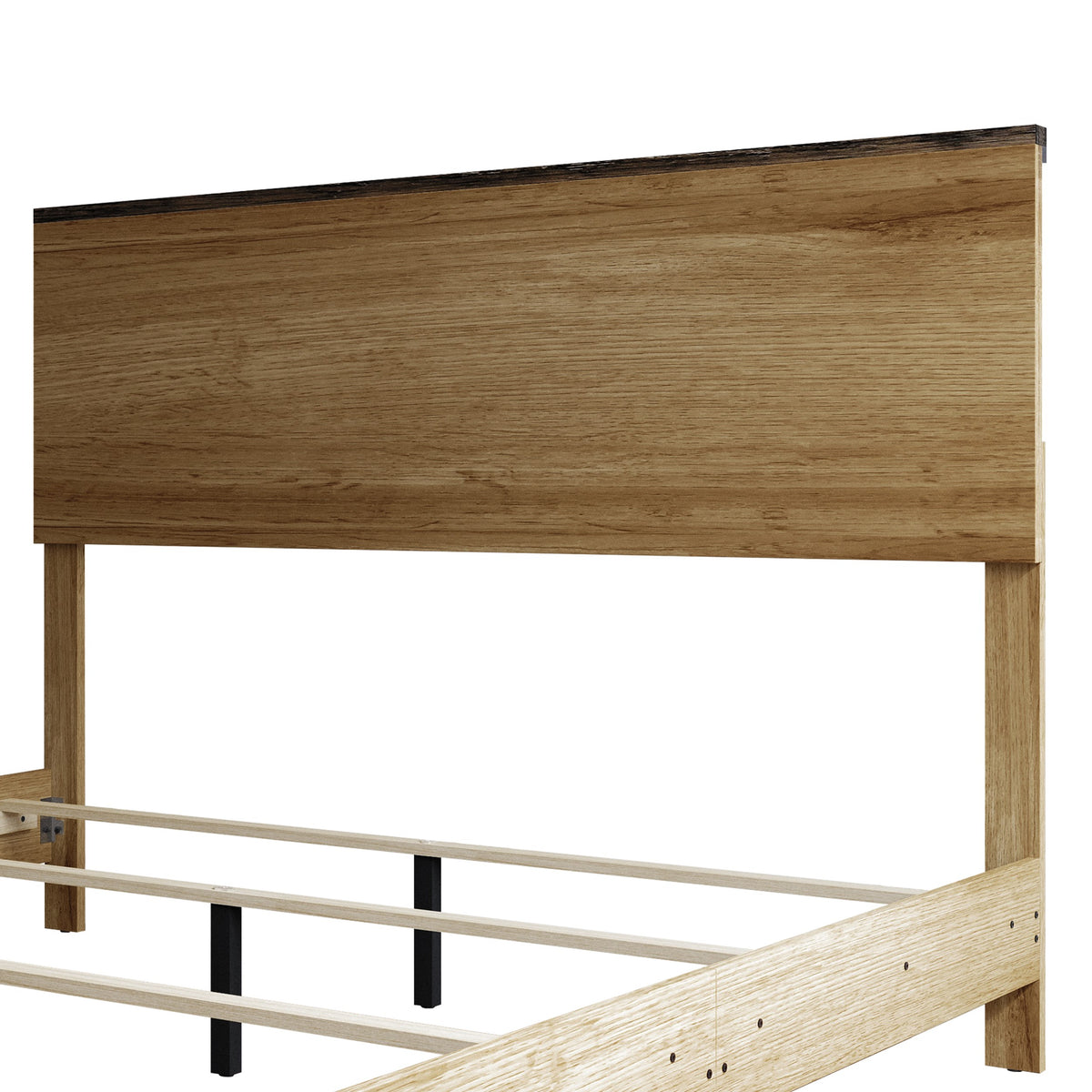 Home Design Emersyn Panel Bed Frame, Natural Oak