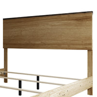 Home Design Emersyn Panel Bed Frame, Natural Oak