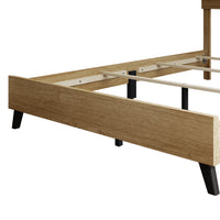 Home Design Emersyn Panel Bed Frame, Natural Oak