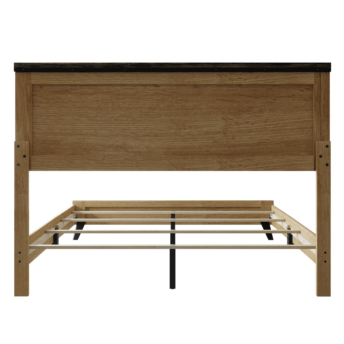 Home Design Emersyn Panel Bed Frame, Natural Oak