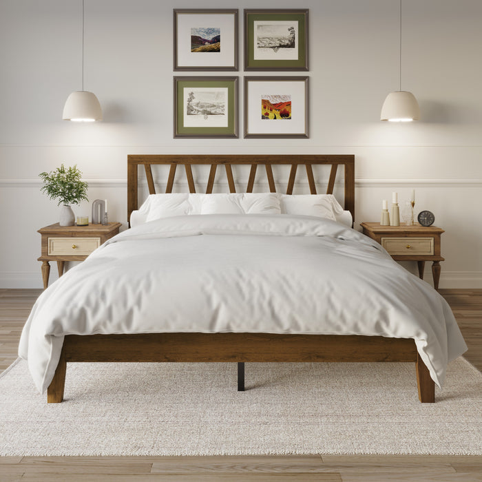 Home Design Gadsden Panel Bed Frame for Adult, Box Spring Require