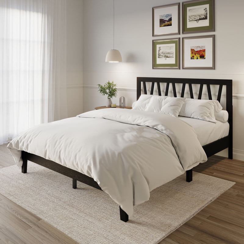 Home Design Gadsden Panel Bed Frame for Adult, Box Spring Require