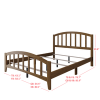 Home Design Nogales Panel Bed Frame for Adult, Box Spring Require