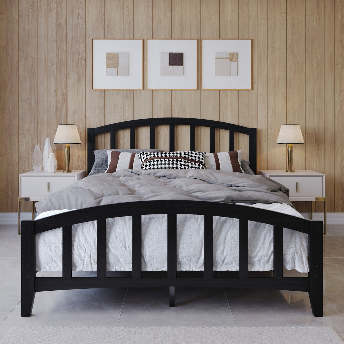 Home Design Nogales Panel Bed Frame for Adult, Box Spring Require