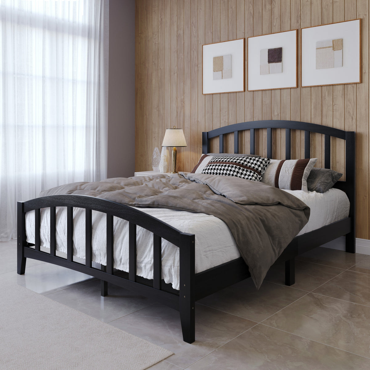 Home Design Nogales Panel Bed Frame for Adult, Box Spring Require