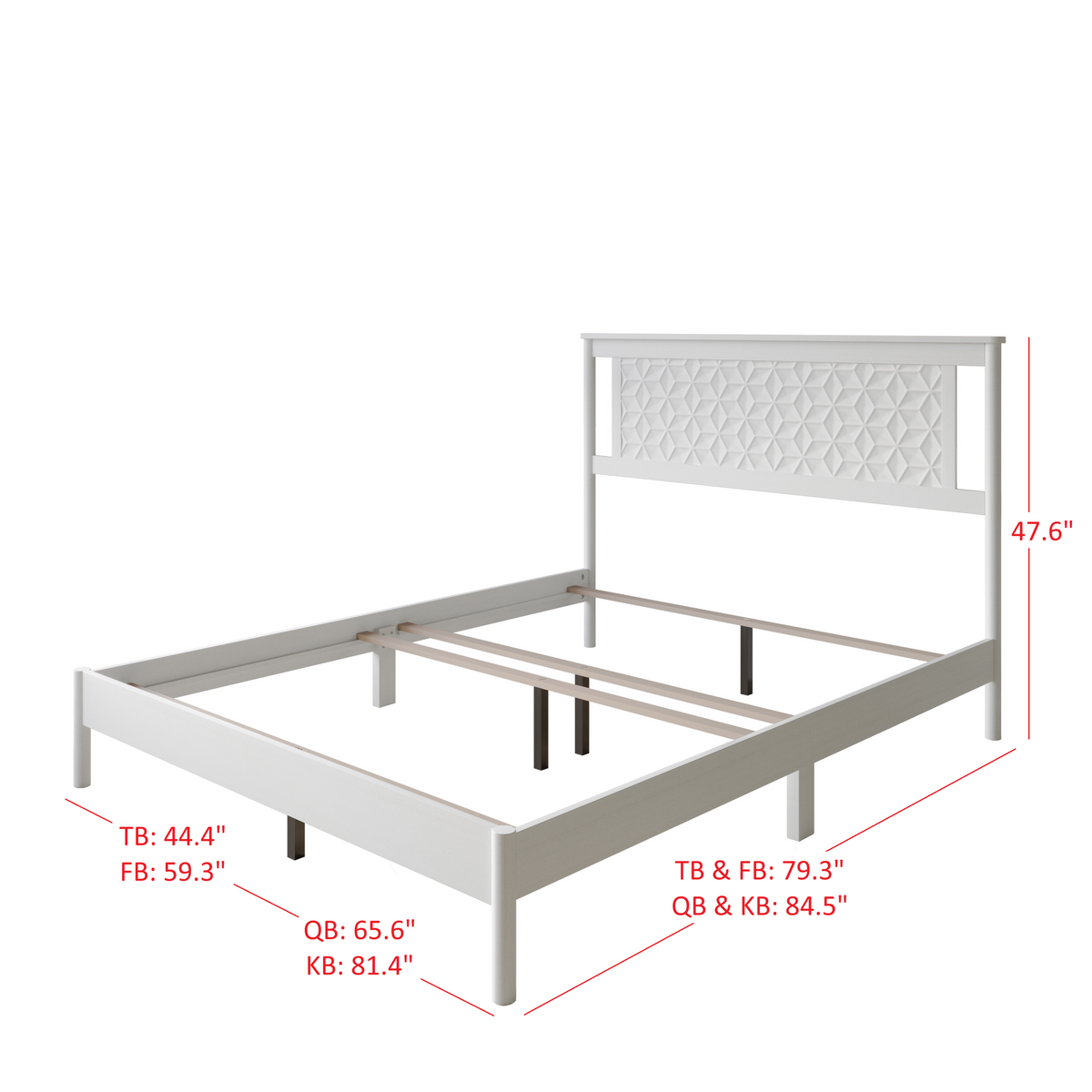 Home Design Tuskegee Panel Bed Frame for Adult, Box Spring Require