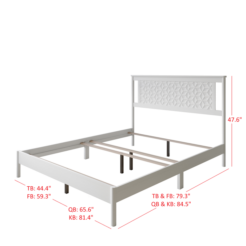 Home Design Tuskegee Panel Bed Frame for Adult, Box Spring Require