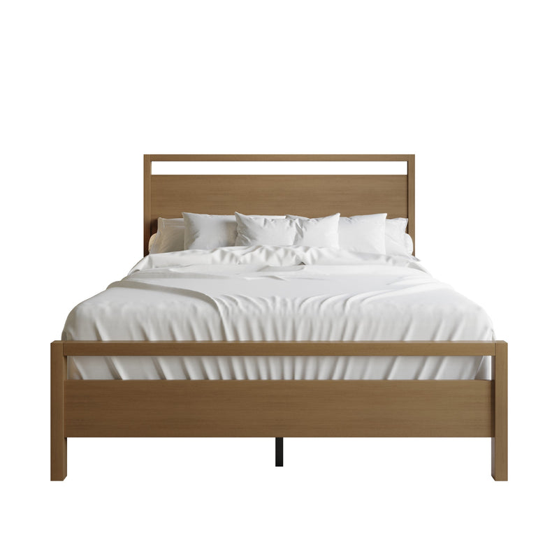 Ontario Panel Bed – Stylish Minimalist Bed Frame that Elevates Any Bedroom, Sturdy Build, Box Spring Required