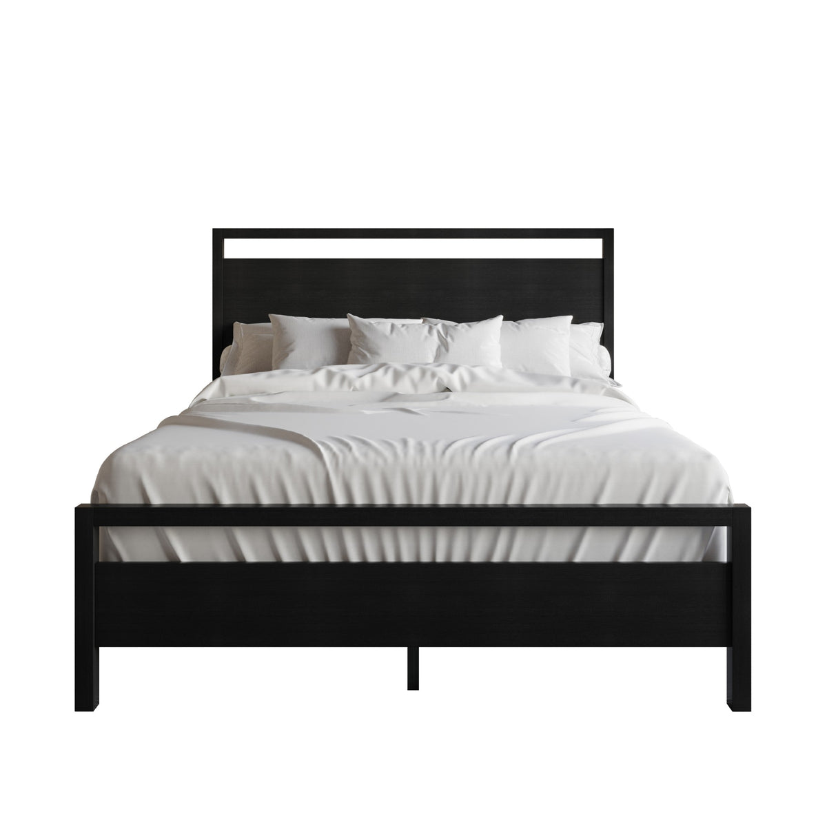 Ontario Panel Bed – Stylish Minimalist Bed Frame that Elevates Any Bedroom, Sturdy Build, Box Spring Required