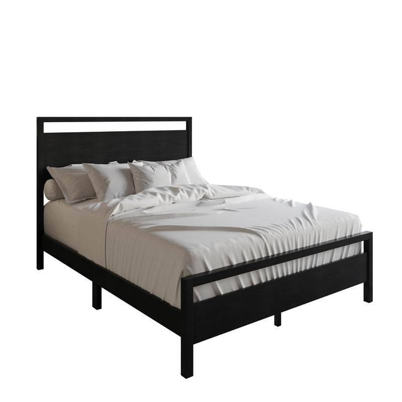 Ontario Panel Bed – Stylish Minimalist Bed Frame that Elevates Any Bedroom, Sturdy Build, Box Spring Required