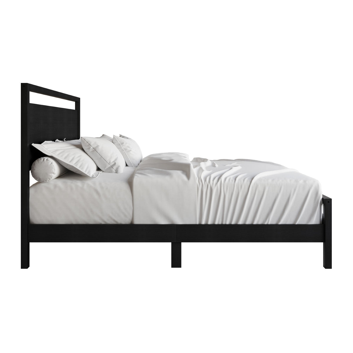 Ontario Panel Bed – Stylish Minimalist Bed Frame that Elevates Any Bedroom, Sturdy Build, Box Spring Required