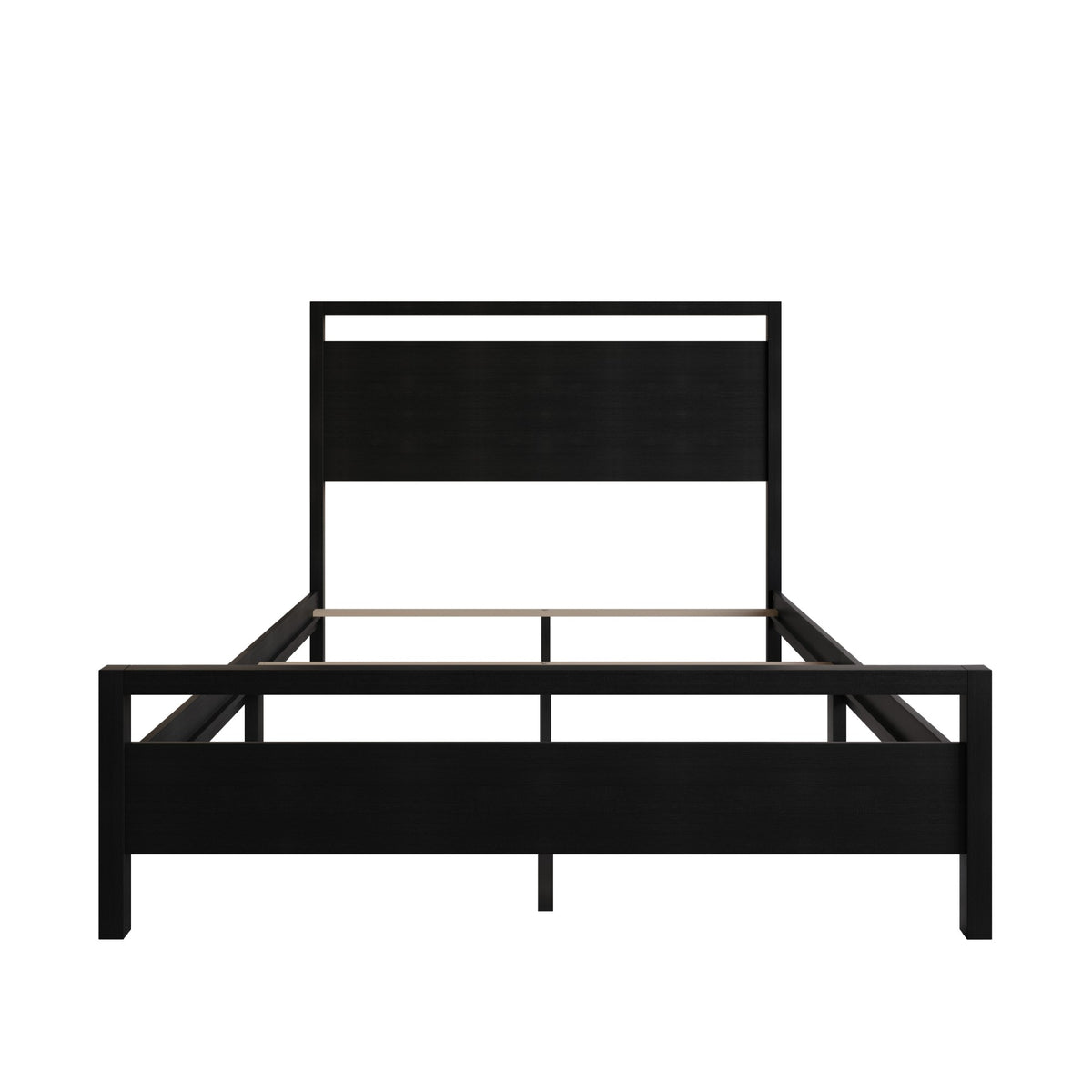 Ontario Panel Bed – Stylish Minimalist Bed Frame that Elevates Any Bedroom, Sturdy Build, Box Spring Required