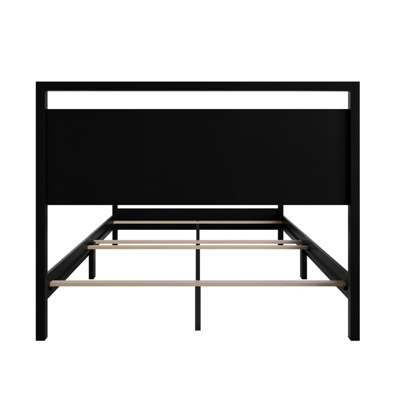 Ontario Panel Bed – Stylish Minimalist Bed Frame that Elevates Any Bedroom, Sturdy Build, Box Spring Required