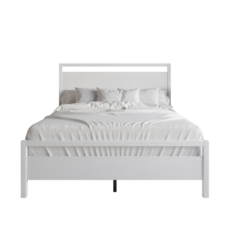 Ontario Panel Bed – Stylish Minimalist Bed Frame that Elevates Any Bedroom, Sturdy Build, Box Spring Required