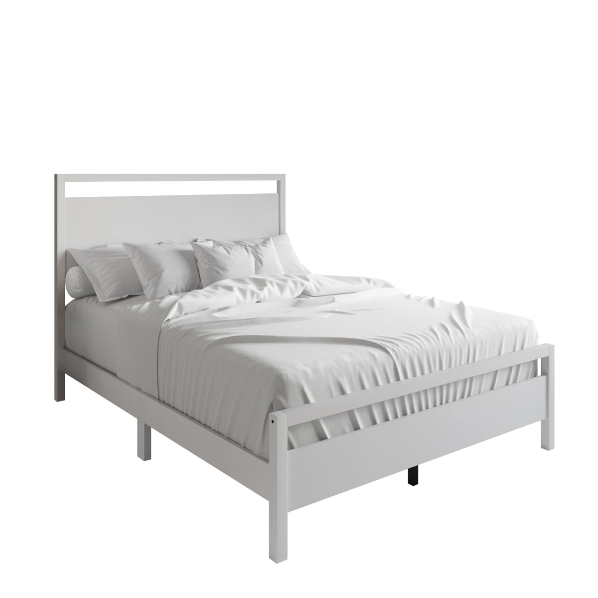 Ontario Panel Bed – Stylish Minimalist Bed Frame that Elevates Any Bedroom, Sturdy Build, Box Spring Required