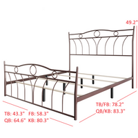 Home Design Shelby Metal Bed Frame