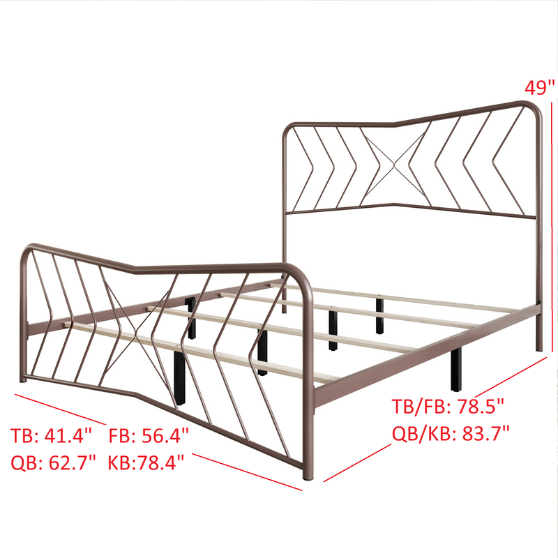 Home Design Fargo Metal Bed Frame