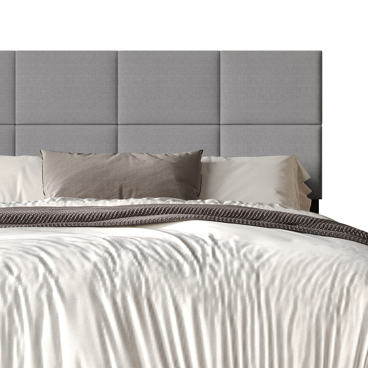 Home Design Lufkin Upholstered Panel Bed Frame