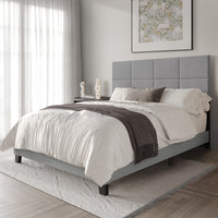 Home Design Lufkin Upholstered Panel Bed Frame