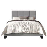 Home Design Lufkin Upholstered Panel Bed Frame