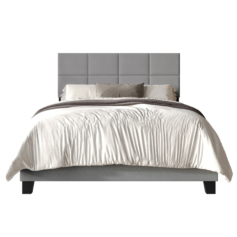 Home Design Lufkin Upholstered Panel Bed Frame
