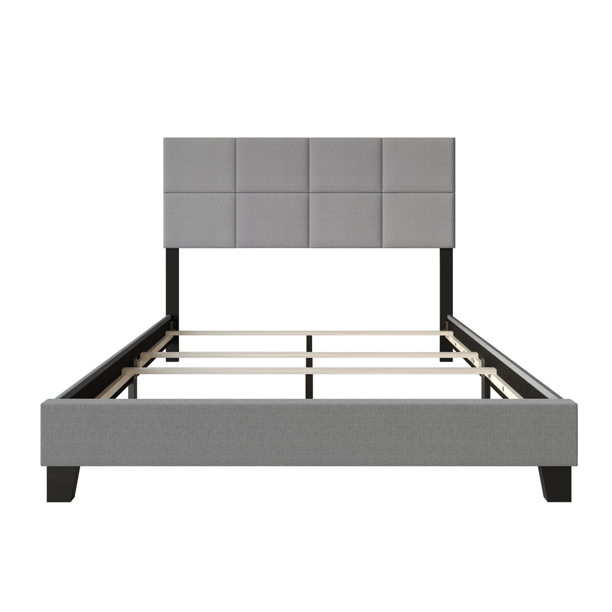 Home Design Lufkin Upholstered Panel Bed Frame