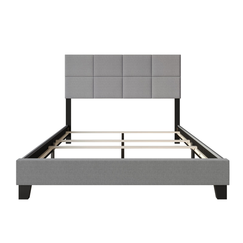 Home Design Lufkin Upholstered Panel Bed Frame