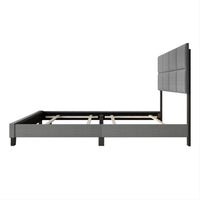 Home Design Lufkin Upholstered Panel Bed Frame