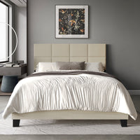 Home Design Lufkin Upholstered Panel Bed Frame