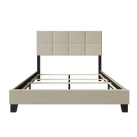 Home Design Lufkin Upholstered Panel Bed Frame