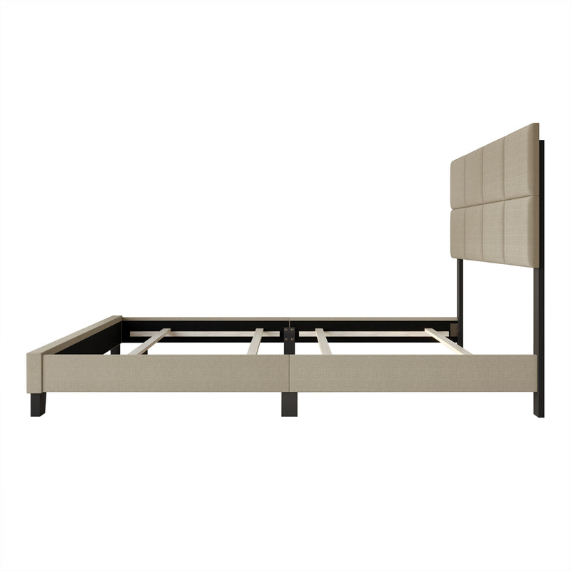 Home Design Lufkin Upholstered Panel Bed Frame