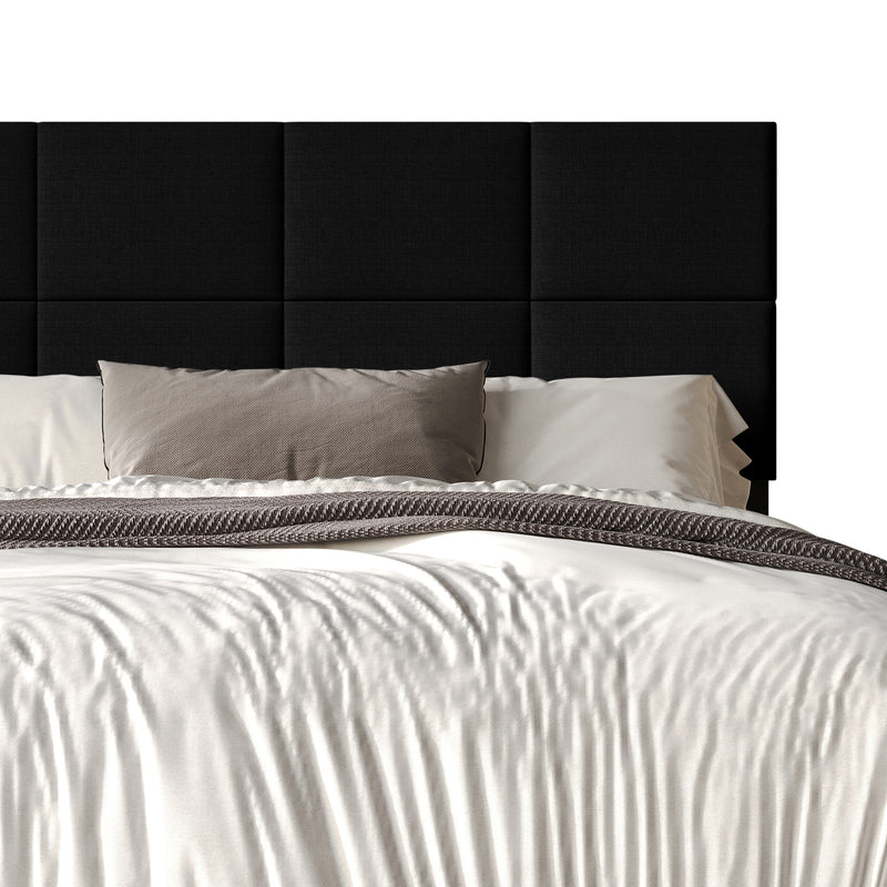 Home Design Lufkin Upholstered Panel Bed Frame
