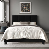 Home Design Lufkin Upholstered Panel Bed Frame