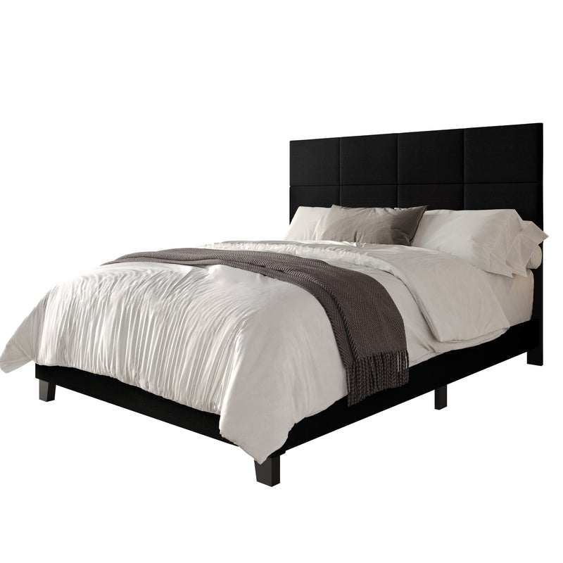 Home Design Lufkin Upholstered Panel Bed Frame
