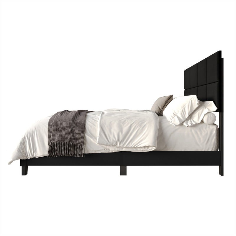 Home Design Lufkin Upholstered Panel Bed Frame