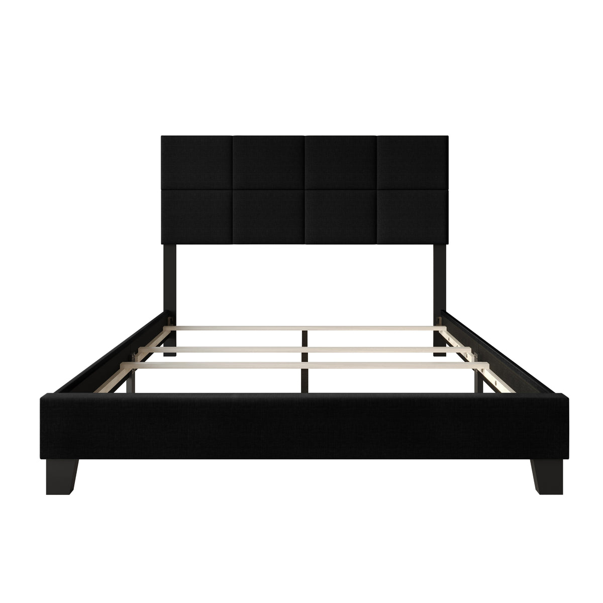 Home Design Lufkin Upholstered Panel Bed Frame