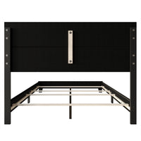 Home Design Lufkin Upholstered Panel Bed Frame