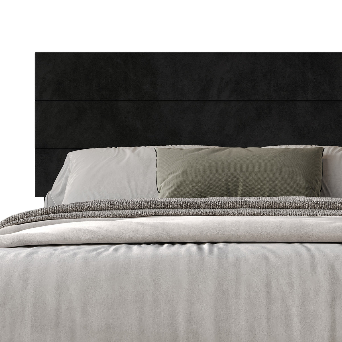 Home Design Vallejo Velvet Upholstered Panel Bed Frame For Adult, Box Spring Required
